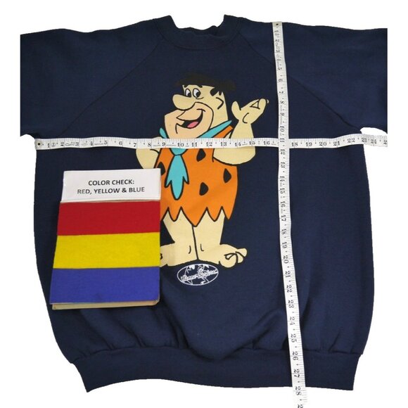Vintage FRED FLINSTONE dark blue sweatshirt TURTLE BAY, USA  Adult size XL - Picture 3 of 4